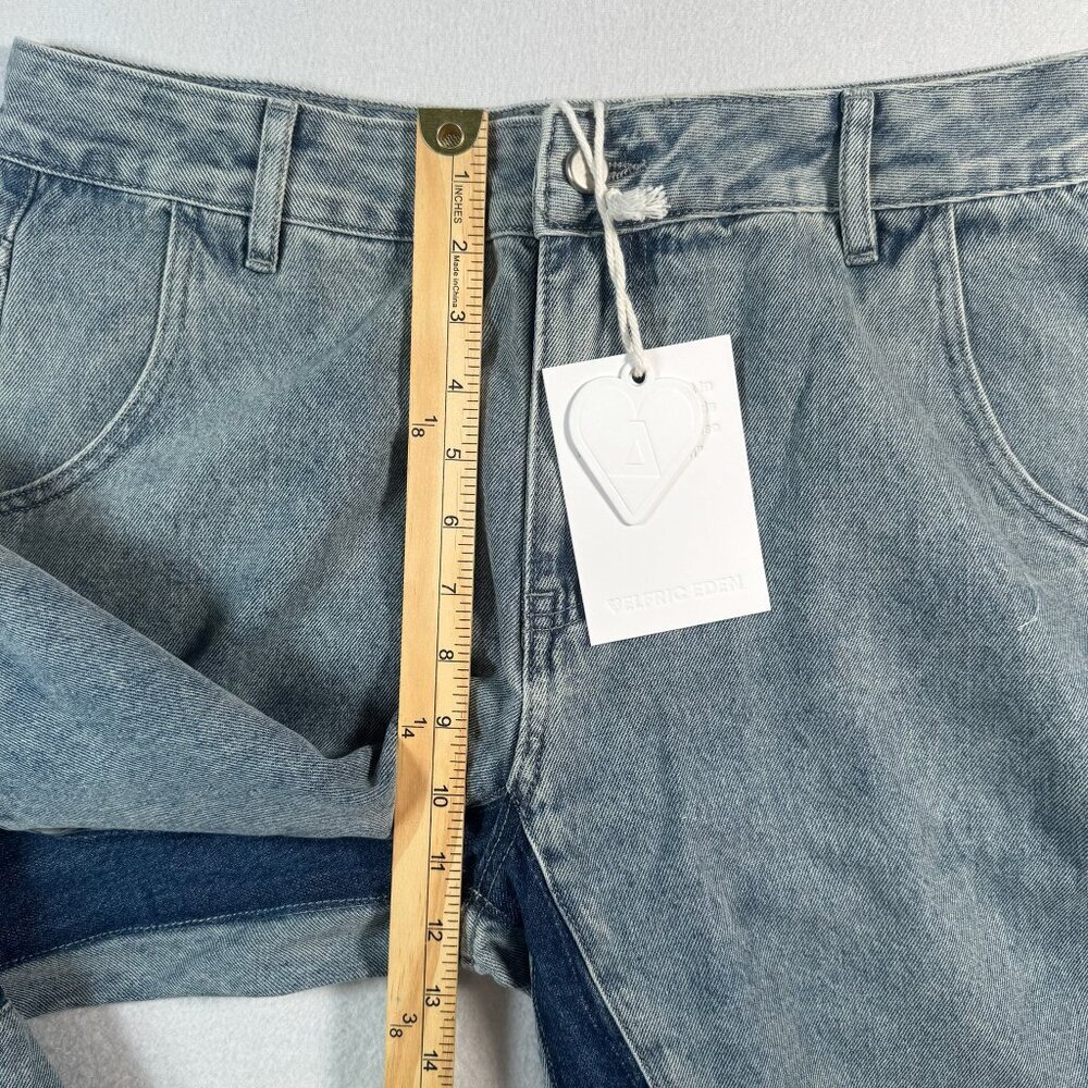 Aelfric Eden Jeans Womens 34 Blue Wide Leg Mid Rise Medium Wash - Picture 7 of 13